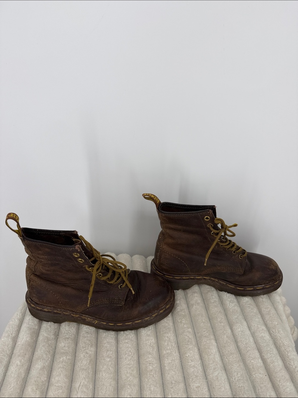 Dr Martens 1460 Crazy Horse Brown Leather Boots size 7 - Picture 4 of 8